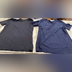 Lululemon shirts, no size tag, but run like a 10, black and navy